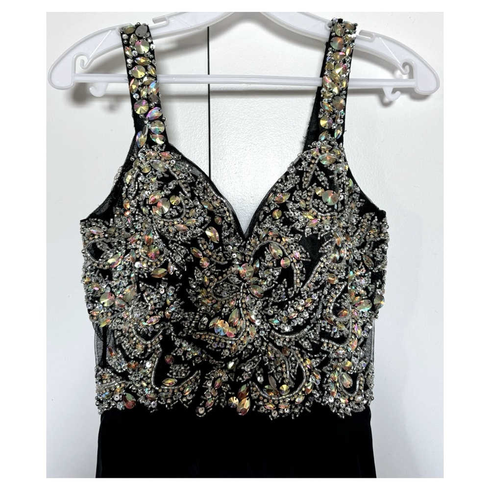 Beaded Tule Prom Dress - Picture 2 of 7